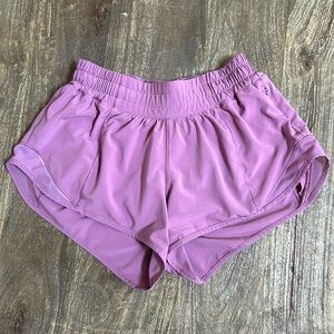 Purple Lululemon Hotty Hot shorts